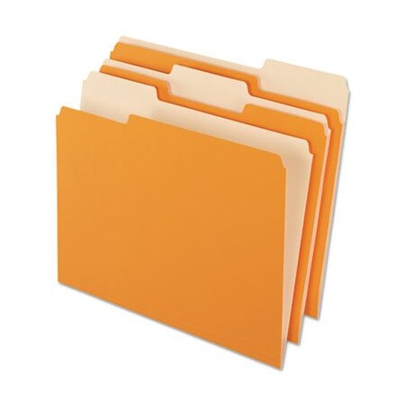 Tops Business Forms Pendaflex, INTERIOR FILE FOLDERS, 1/3-CUT TABS, LETTER SIZE, ORANGE, 100PK 421013ORA